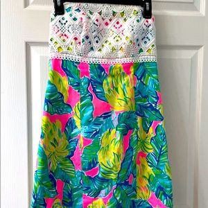 Lilly Pulitzer Lace Strapless Dress